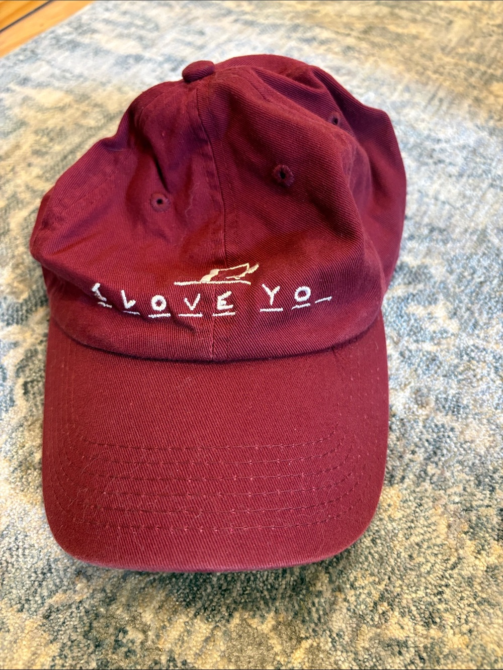 Maroon Embroidered '...I lost.' Baseball Cap